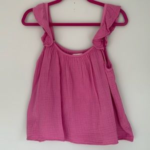 Xirena rue ruffle tank top